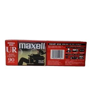6 Pack Maxell UR 90 Sealed Audio Cassette Tapes Normal Bias Everyday Recording